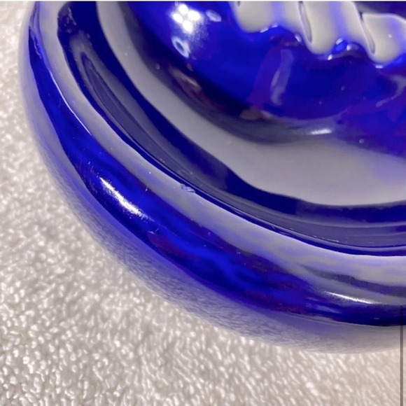 Vintage MCM Blue  Ceramic Ashtray Trinket Dish - Picture 8 of 13